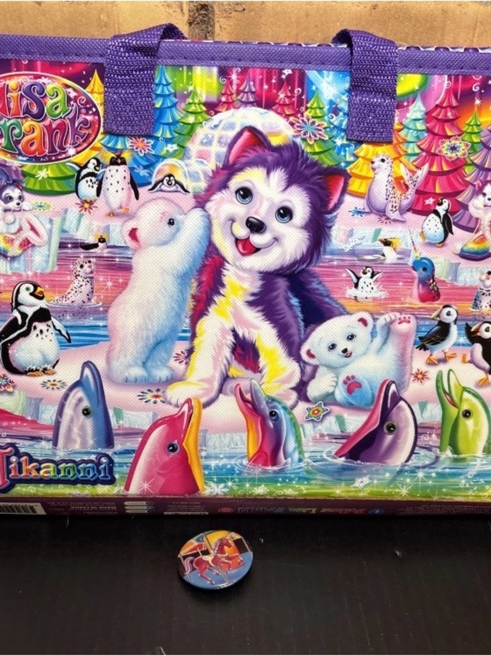 Lisa Frank Tikanni Colorful Portfolio Binder With Pockets and 1981